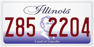 IL license plate Z852204