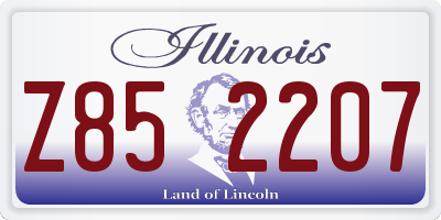 IL license plate Z852207