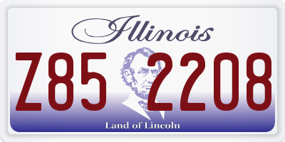 IL license plate Z852208