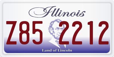 IL license plate Z852212