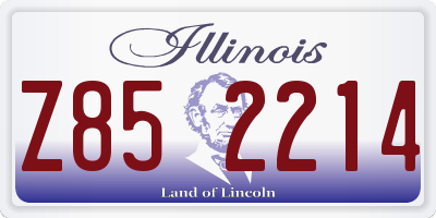 IL license plate Z852214
