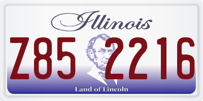 IL license plate Z852216