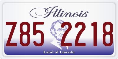 IL license plate Z852218