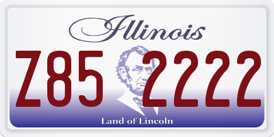 IL license plate Z852222