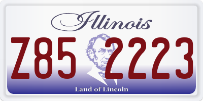 IL license plate Z852223