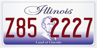 IL license plate Z852227