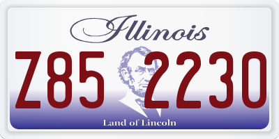 IL license plate Z852230