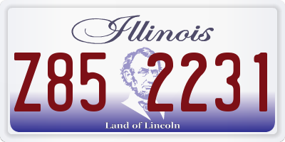 IL license plate Z852231