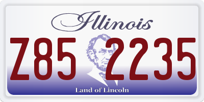 IL license plate Z852235