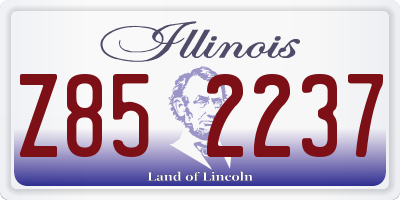 IL license plate Z852237