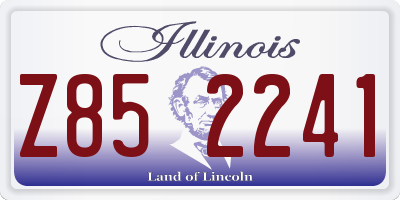 IL license plate Z852241
