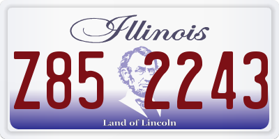 IL license plate Z852243