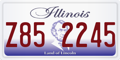 IL license plate Z852245