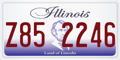 IL license plate Z852246