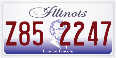 IL license plate Z852247