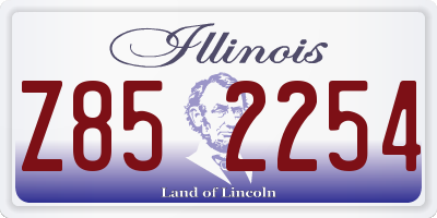 IL license plate Z852254