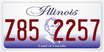 IL license plate Z852257