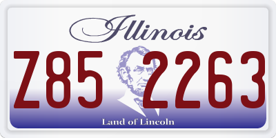 IL license plate Z852263