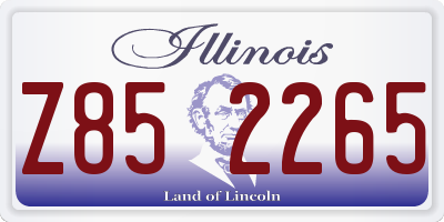 IL license plate Z852265