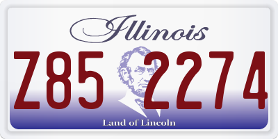 IL license plate Z852274