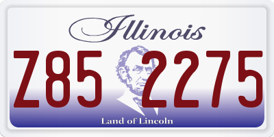 IL license plate Z852275