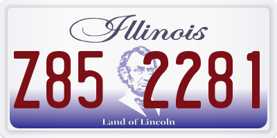IL license plate Z852281