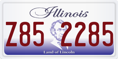 IL license plate Z852285
