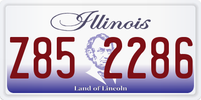 IL license plate Z852286