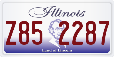IL license plate Z852287