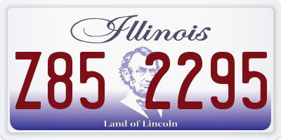 IL license plate Z852295