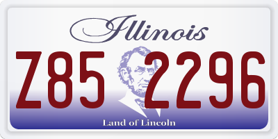 IL license plate Z852296
