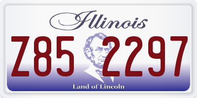 IL license plate Z852297