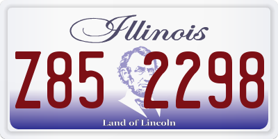 IL license plate Z852298