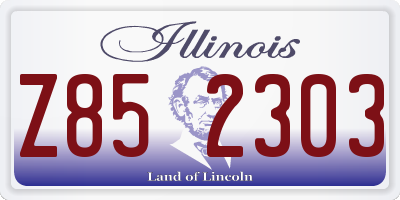 IL license plate Z852303