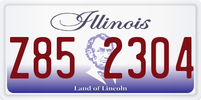 IL license plate Z852304
