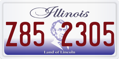 IL license plate Z852305