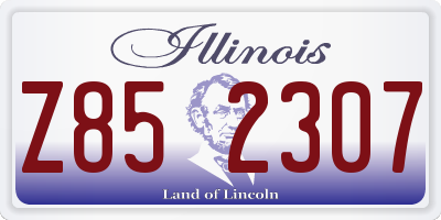 IL license plate Z852307