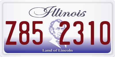 IL license plate Z852310