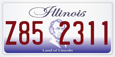 IL license plate Z852311
