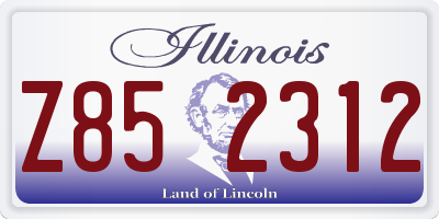 IL license plate Z852312