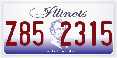 IL license plate Z852315
