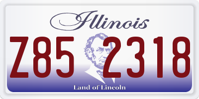 IL license plate Z852318