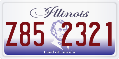 IL license plate Z852321