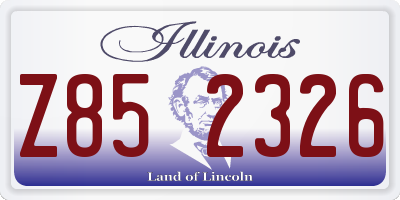 IL license plate Z852326