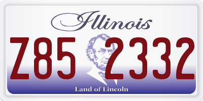IL license plate Z852332