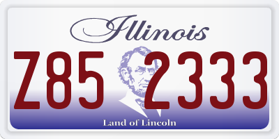 IL license plate Z852333