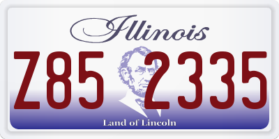 IL license plate Z852335