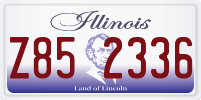 IL license plate Z852336