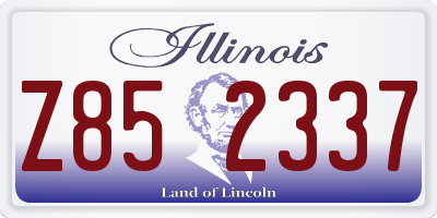 IL license plate Z852337