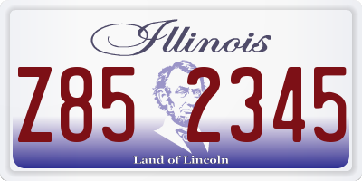 IL license plate Z852345